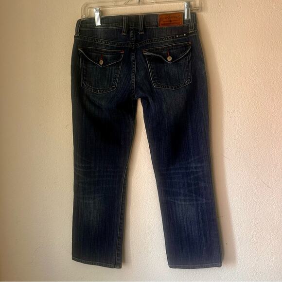 Guess Blue Ankle‎ Cropped Jeans with Faded Wash - Picture 2 of 11